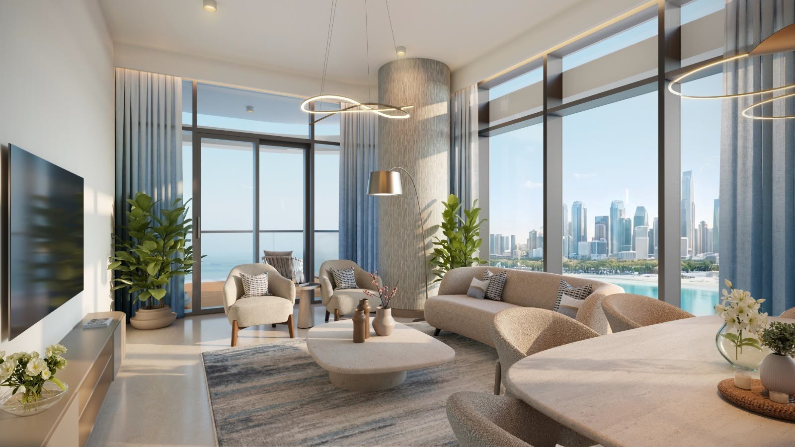 Dubai Marina waterfront towers